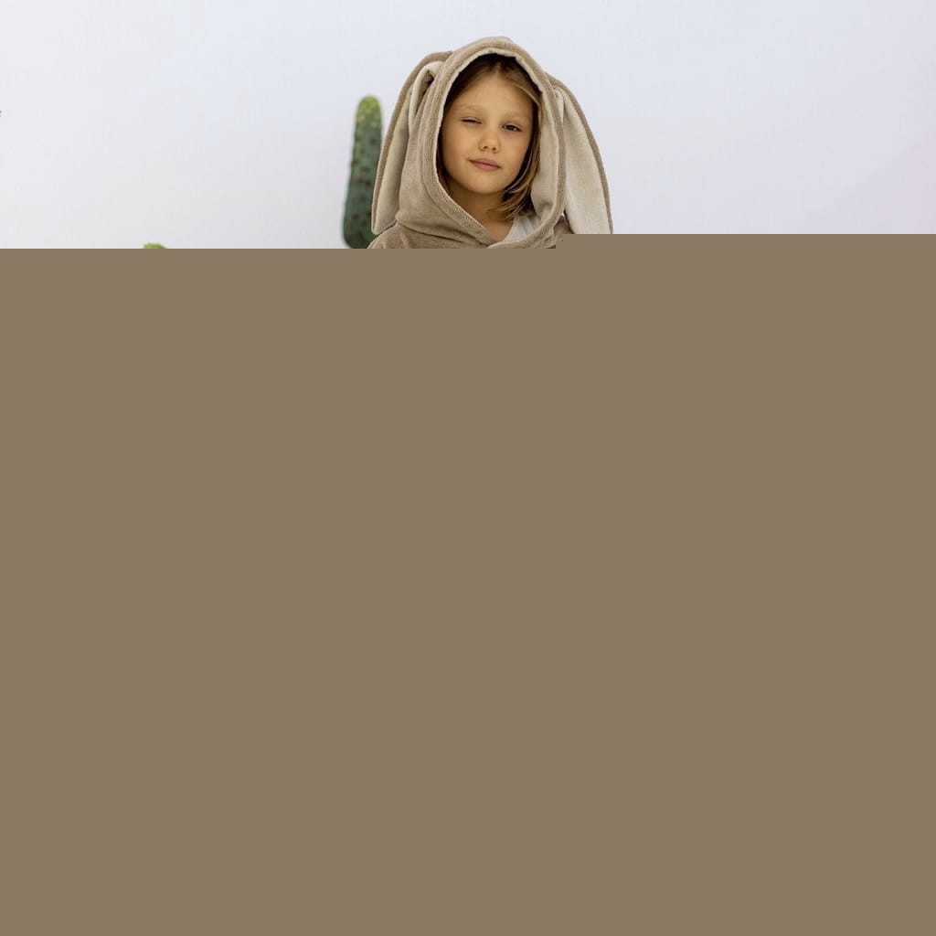 Surfbunny Kids Bath Poncho - Latte