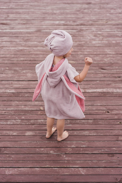 Surfbunny Kids Bath Poncho - Pink