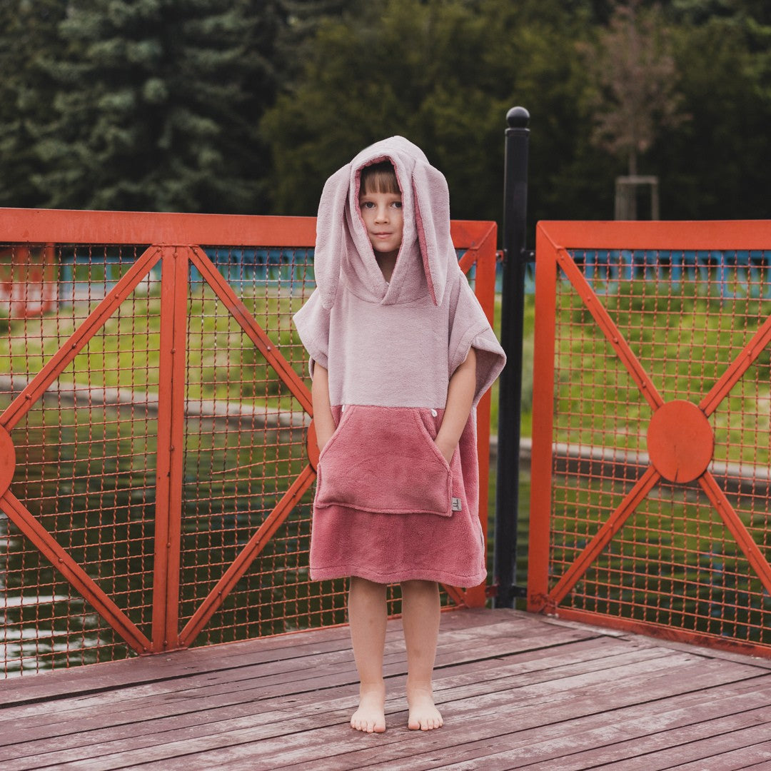 Surfbunny Kids Bath Poncho - Pink