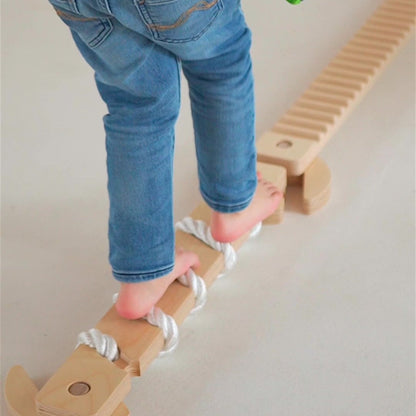 TipiToo® Small Balance Beam 3 Piece Set - White Rope