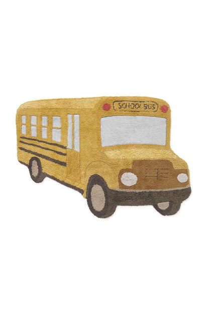 Washable School Bus Cotton Rug, 130 x 90 cm