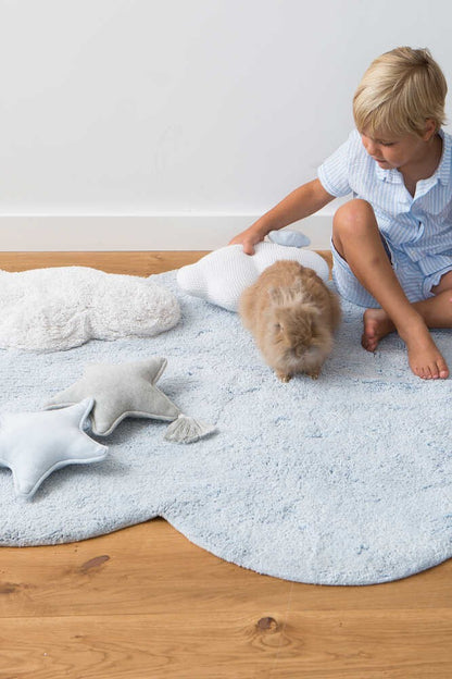 Washable Rug Puffy Dream Blue Cloud, 110 x 170 cm