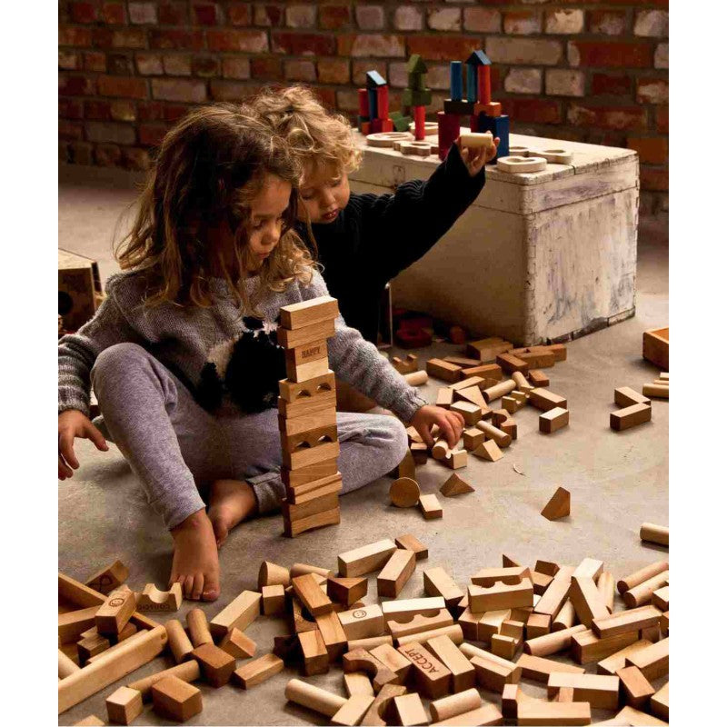 Wooden Blocks in a Bag – Natural, 50 Pieces