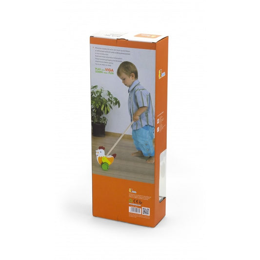 Wooden Educational Pusher Hen