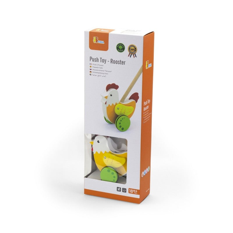 Wooden Educational Pusher Hen