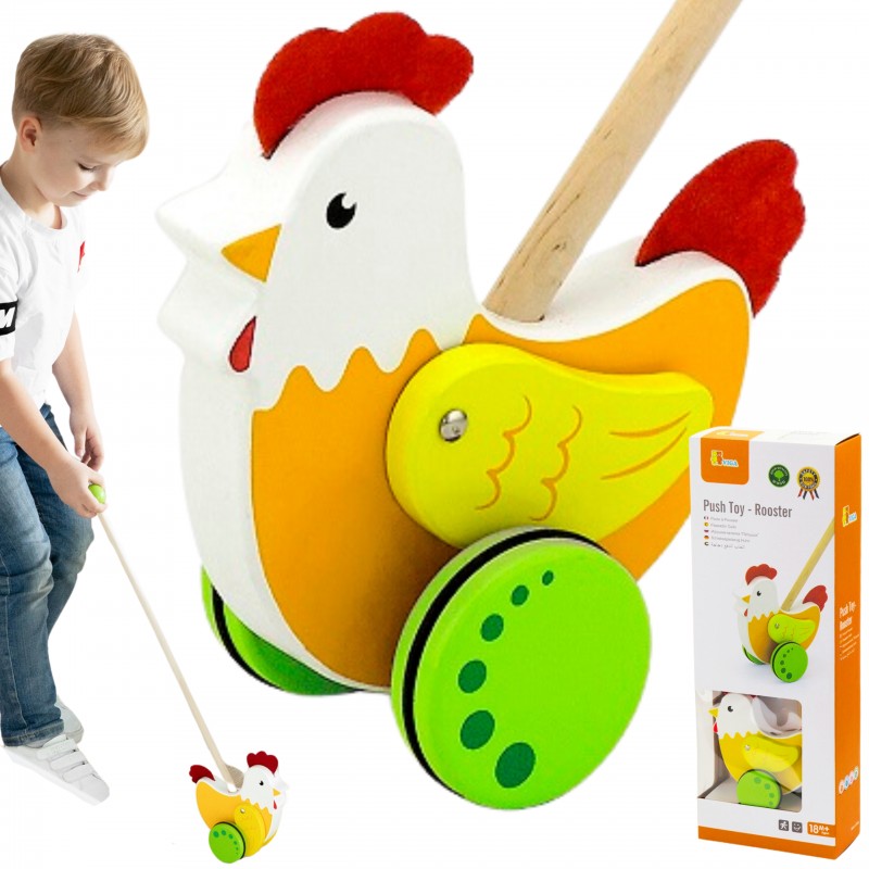 Wooden Educational Pusher Hen