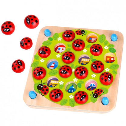 Wooden Educational Memory Puzzle Ladybugs
