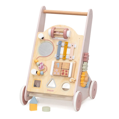 Wooden Educational Walker - Pink