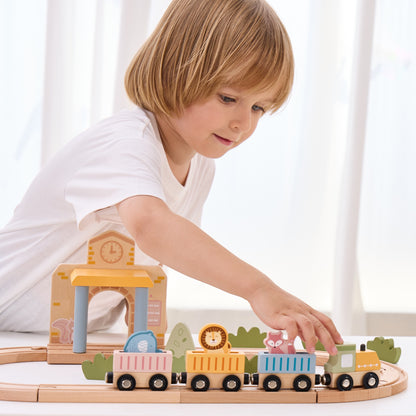 Wooden Train Set, 30 pcs